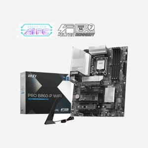 MSI PRO B860-P WIFI - Carte mère ATX Intel B860, Socket LGA 1851, DDR5-SDRAM 256Go max, M.2/Micro SATA III, Wi-Fi 7, Ethernet 5GbE - Miniature 1