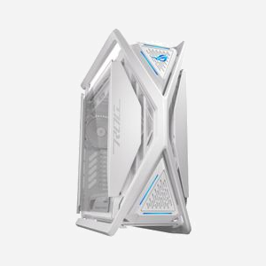 ASUS GR701 ROG Hyperion White - Boîtier PC E-ATX Blanc, 9 Slots, Verre Trempé, USB 3.2 Gen 1/Gen 2, Ventilation 3x140mm Avant & 1x140mm Arrière