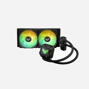 ASUS TUF GAMING LC II 240 ARGB - Kit de refroidissement liquide pour processeur, radiateur 277mm, 2 ventilateurs 120mm (800-2000 RPM, 29dB, 67 CFM), sockets LGA 115x/1200/1700, AM4/AM5 - Miniature 1