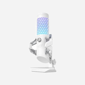 ASUS ROG Carnyx Blanc - Microphone de Table USB Type-A, Cardioïde, 20-20000Hz, -37dB, 24bit/192kHz, Diaphragme 2.5cm, Câble 3m, Métal - Miniature 2