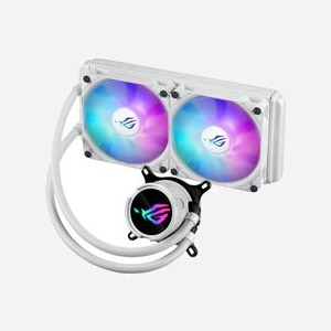 ASUS ROG Strix LC III 240 ARGB White Edition - Kit Watercooling CPU 2x120mm (800-2200RPM, 36dB, 70.38CFM) - Radiateur 272x121x27mm - Sockets LGA1700/AM5 - Miniature 2