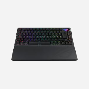 ASUS ROG Azoth Extreme - Clavier Gamer 75% QWERTZ, USB+RF Wireless+Bluetooth, Mécanique, Rétroéclairage LED RGB, OLED, 8000Hz, Anti-ghosting, Windows 11/macOS - Miniature 3