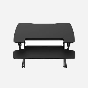 Hannspree Poste de Travail Assis-Debout Noir 890x590mm Réglable 140-500mm Charge Max 15kg Support Clavier 867x322mm Réf 80-PR000002G000 - Miniature 2
