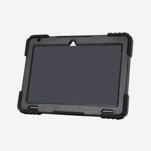 Hannspree 80-PF000002G00K Housse Protection Tablette 13.3" Zeus/Zeus 2, Plastique/Silicone Noir, Résistante Chocs/Poussière/Rayures, Sangle