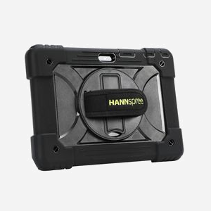 Hannspree 80-PF000002G00K Housse Protection Tablette 13.3" Zeus/Zeus 2, Plastique/Silicone Noir, Résistante Chocs/Poussière/Rayures, Sangle - Miniature 3