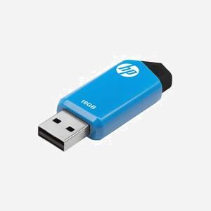 Clé USB HP v150w 16 Go USB Type-A 2.0 Noir/Bleu Format Slide Compatible Windows Température d'opération 0-60°C Réf. HPFD150W-16 - Miniature 2