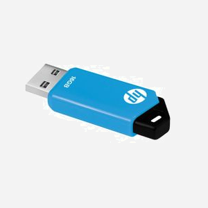 Clé USB HP v150w 16 Go USB Type-A 2.0 Noir/Bleu Format Slide Compatible Windows Température d'opération 0-60°C Réf. HPFD150W-16 - Miniature 3