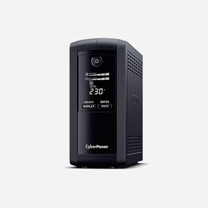 CyberPower VP700EILCD Onduleur Line-Interactive 0.7kVA/390W, 6 Prises C13, AVR, USB, RJ45 Gigabit, Ecran LCD, Temps de secours 10 min (demi-charge)