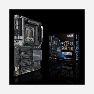 ASUS WS C422 SAGE/10G : Carte mère CEB Intel C422, Socket LGA 2066, DDR4 Quad-Channel 512Go max, 8 SATA III, RAID 0/1/5/10, Dual 10GbE, 4-Way SLI/CrossFireX. - Miniature 2