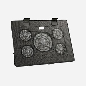 Mars Gaming MNBC2 - Refroidisseur PC Portable 17.3" - 5 Ventilateurs (1x12cm + 4x7cm) 1000-2000RPM 74.35CFM 20dB - USB 2.0 - Éclairage Rouge