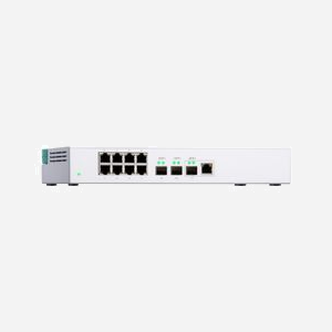 QNAP QSW-308-1C Switch Non-géré 8x Gigabit Ethernet + 3x 10GbE SFP+/RJ45, Capacité 76 Gbit/s, Blanc, Sans Ventilateur - Miniature 4