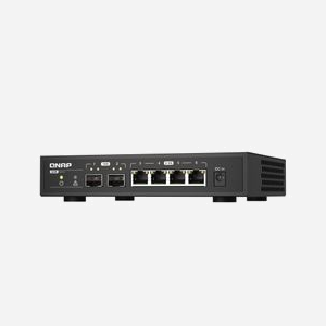 QNAP QSW-2104-2S Commutateur Non-Géré 4x 2.5G Ethernet RJ45 + 2x 10G SFP+ - Capacité 60 Gbit/s, IEEE 802.3az, Sans Ventilateur - Miniature 3