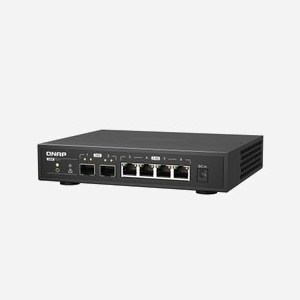 QNAP QSW-2104-2S Commutateur Non-Géré 4x 2.5G Ethernet RJ45 + 2x 10G SFP+ - Capacité 60 Gbit/s, IEEE 802.3az, Sans Ventilateur - Miniature 5