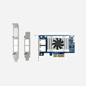 QNAP QXG-10G2T-X710 Carte Réseau Interne PCIe 3.0, 2 ports RJ-45 Gigabit Ethernet, Contrôleur Intel X710, Débit Max 1000 Mbit/s, pour NAS
