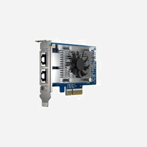 QNAP QXG-10G2T-X710 Carte Réseau Interne PCIe 3.0, 2 ports RJ-45 Gigabit Ethernet, Contrôleur Intel X710, Débit Max 1000 Mbit/s, pour NAS - Miniature 3