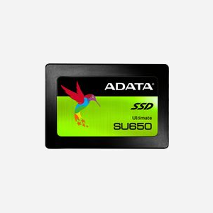 ADATA Ultimate SU650 480Go SSD 2.5" SATA III 6Gbit/s 3D NAND, Lecture 520Mo/s, Ecriture 450Mo/s, 40K/75K IOPS, TBW 280, PC/Portable