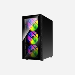 FSP CMT192 Boîtier PC Midi Tower Noir (ATX, micro ATX, Mini-ITX) - 3x 120mm avant, 1x 120mm arrière - USB 3.2 Gen 1, USB 2.0 - SPCC, Verre Trempé - Miniature 2
