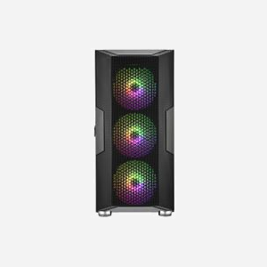 FSP CUT592 Tower Noir - Boîtier PC ATX/EATX/micro ATX/Mini-ITX, 3x140mm avant, 1x140mm arrière, USB 3.2, 2x3.5", 3x2.5", verre trempé - Miniature 2