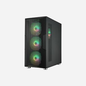 FSP CUT592 Tower Noir - Boîtier PC ATX/EATX/micro ATX/Mini-ITX, 3x140mm avant, 1x140mm arrière, USB 3.2, 2x3.5", 3x2.5", verre trempé - Miniature 4