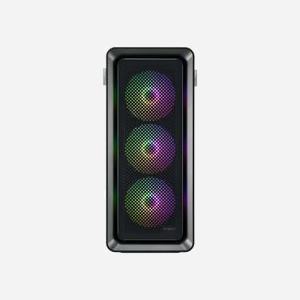 FSP CUT593P Tower Noir - Boîtier PC ATX/Micro-ATX/Mini-ITX, 3x140mm avant, 1x140mm arrière, Baies 3.5"/2.5", USB 3.2 Gen1/Gen2, Verre Trempé - Miniature 3