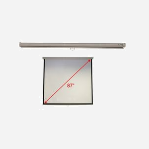 Ecran de projection Acer 87" (2.21m) format 1:1 - Surface de visualisation 174x174cm - Dimensions totales 178x181cm - Blanc - Réf JZ.J7400.002 - Miniature 1