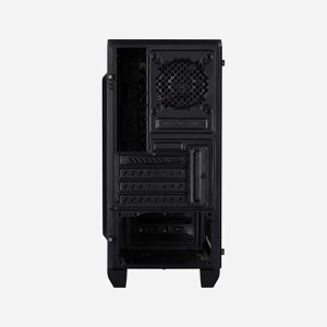 Aerocool Cyclon Mini - Boîtier PC Mini Tower Noir - Micro ATX/Mini-ITX, Acier, Baies 2.5/3.5", USB 3.2 Gen 1, Vent. 80mm, Sans Alimentation - Miniature 2