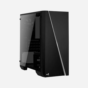 Aerocool Cyclon Mini - Boîtier PC Mini Tower Noir - Micro ATX/Mini-ITX, Acier, Baies 2.5/3.5", USB 3.2 Gen 1, Vent. 80mm, Sans Alimentation - Miniature 4