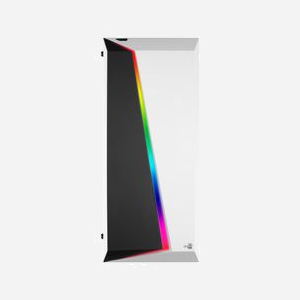 Aerocool CYLONPROWG Blanc - Boîtier PC Midi Tower ATX/micro ATX/Mini-ITX, 2x3.5", 4x2.5", USB 3.2 Gen 1, Ventilateur 120mm arrière, façade RGB, compatible watercooling 240mm - Miniature 2