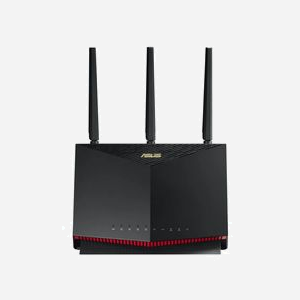 ASUS RT-AX86U Routeur WiFi 6 (802.11ax) Noir - Ethernet WAN, 6x RJ-45, 2x USB, IEEE 802.11a/b/g/n/ac/ax, WPS, Pare-feu, DHCP, Windows/macOS