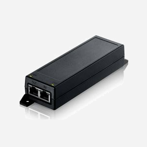 Zyxel PoE Injector Gigabit Ethernet 2.5 GbE 30W - Standards IEEE 802.3ab/at/bz/u - 2 Ports RJ-45 - PoE - Alimentation 100-240V - Noir