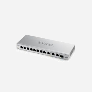 Zyxel XGS1250-12 Switch Géré L2 11x10G Ethernet RJ-45 + 1xSFP+ 96Gbit/s QoS VLAN Support MIB Boîtier Aluminium/Fer Montage Mural - Miniature 3