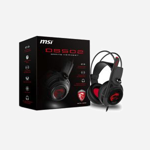 MSI DS502 Casque Gaming Filaire Arceau Circum-Aural Noir/Rouge, Transducteurs 40mm, Microphone Omnidirectionnel, USB, Surround 7.1 Xear™ Living - Miniature 2