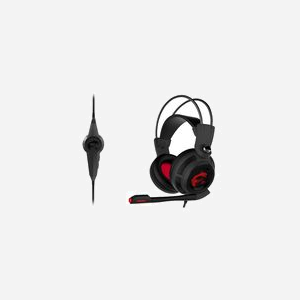 MSI DS502 Casque Gaming Filaire Arceau Circum-Aural Noir/Rouge, Transducteurs 40mm, Microphone Omnidirectionnel, USB, Surround 7.1 Xear™ Living - Miniature 5