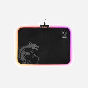 MSI Agility GD60 : Tapis de souris gaming RGB, 290x386x10.2mm, surface tissu, base caoutchouc antidérapante, câble 1.8m, noir/gris - Miniature 2