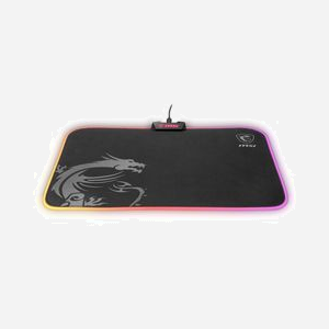 MSI Agility GD60 : Tapis de souris gaming RGB, 290x386x10.2mm, surface tissu, base caoutchouc antidérapante, câble 1.8m, noir/gris - Miniature 3