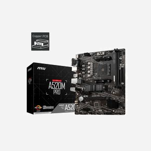 MSI A520M PRO : Carte Mère micro ATX AMD A520 Socket AM4, DDR4, PCIe 3.0, M.2, Realtek LAN, Audio 7.1, Ryzen 3000 Series, HDMI/DP, 64Go RAM - Miniature 5