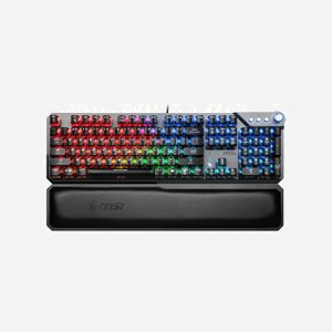MSI VIGOR GK71 SONIC RED FR - Clavier mécanique USB QWERTY Français, Switches MSI Sonic Red, Rétroéclairage RGB, Touches ClearCaps, Anti-ghosting - Miniature 1