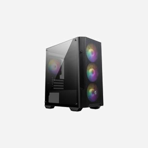 MSI MAG FORGE M100A Micro Tower PC Noir/Transparent, micro ATX/Mini-ITX, 3x120mm avant, 1x120mm arrière, 2x2.5"/3.5", USB 3.2 Gen 1, Acrylique