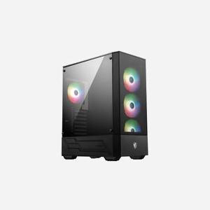 MSI MAG FORGE 112R Boîtier PC Midi Tower ATX/micro ATX/Mini-ITX, 3x120mm avant, 1x120mm arrière, USB 3.2 Gen 1, Verre Trempé Noir/Transparent