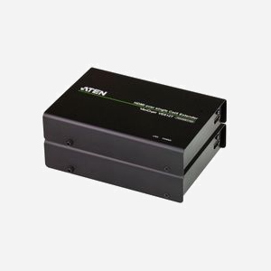 ATEN VE812 Extendeur Audio/Vidéo Émetteur-Récepteur, Résolution 4000x2000, Cat5e jusqu'à 100m, HDMI In/Out, Alimentation 5.3V, RoHS, Noir