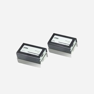 ATEN VE800A-AT-G : Extension HDMI sur Cat5/6/6a, 1080p@40m, HDCP, Bande Passante 6.75 Gbit/s, Métal Noir, Ports RJ45, HDMI, 55x90x22mm