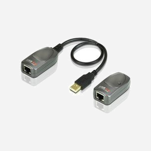 ATEN UCE260-AT-G : Extension USB 2.0 Cat 5/5e/6 jusqu'à 60m (480Mb/s), Émetteur/Récepteur, 2x USB 2.0 Type-A, 2x RJ-45, Alimentation Externe