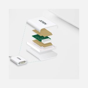 Adaptateur ATEN VC965-AT DisplayPort 1.2 Mâle vers DVI-I Mâle, résolution max. 4096x2160, bande passante 165MHz, plastique, 0-50°C, 88g - Miniature 4