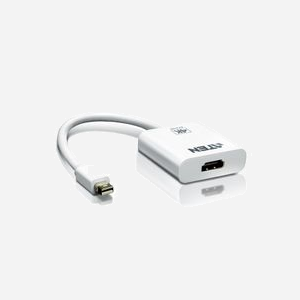 ATEN VC981-AT Adaptateur actif Mini DisplayPort 1.2a vers HDMI 4K UHD (3840x2160) 30Hz HDCP 1.3 Connecteurs mâle/femelle, blanc - Miniature 1