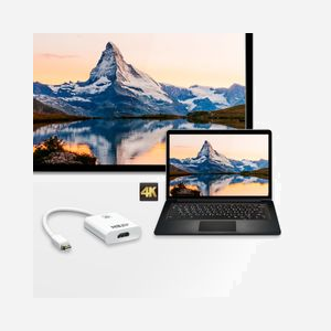 ATEN VC981-AT Adaptateur actif Mini DisplayPort 1.2a vers HDMI 4K UHD (3840x2160) 30Hz HDCP 1.3 Connecteurs mâle/femelle, blanc - Miniature 3