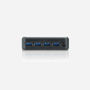 ATEN US434-AT : Commutateur USB 3.2 Gen1 4x4 Ports (5 Gbps) avec Sélecteur Déporté, Connecteurs Type-A et Type-B, Alimentation Micro-USB, Boîtier Plastique Noir - Miniature 2
