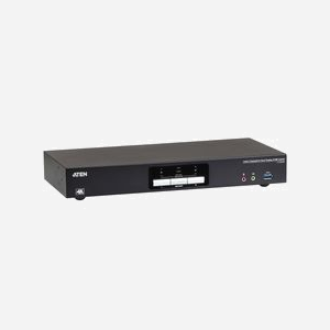 ATEN Commutateur KVMP™ CS1942DP - 2 Ports DisplayPort 4K, USB 3.0, Concentrateur USB, Audio 3.5mm, RJ-45, Résolution max 4096x2160 60Hz - Miniature 4