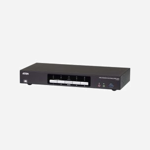 ATEN Commutateur KVMP™ CS1944DP : 4 Ports DisplayPort 4K, USB 3.0, Hub USB 3.2 Gen 1, Audio 3.5mm, Résolution 4096x2160 60Hz.