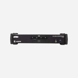 ATEN Commutateur KVMP™ HDMI 4K CS1824-AT-G : 4 Ports USB 3.0, Résolution max. 4096x2160 60Hz, Ports Console USB/Audio, HDCP, Noir - Miniature 3