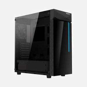 Boîtier PC GIGABYTE C200 Midi Tower ATX/micro ATX/Mini-ITX Noir, Acier/Verre/Plastique, 2x3.5", 2x2.5", USB 3.2 Gen 1, Vent. 120/140/240/280mm, GB-C200G - Miniature 1